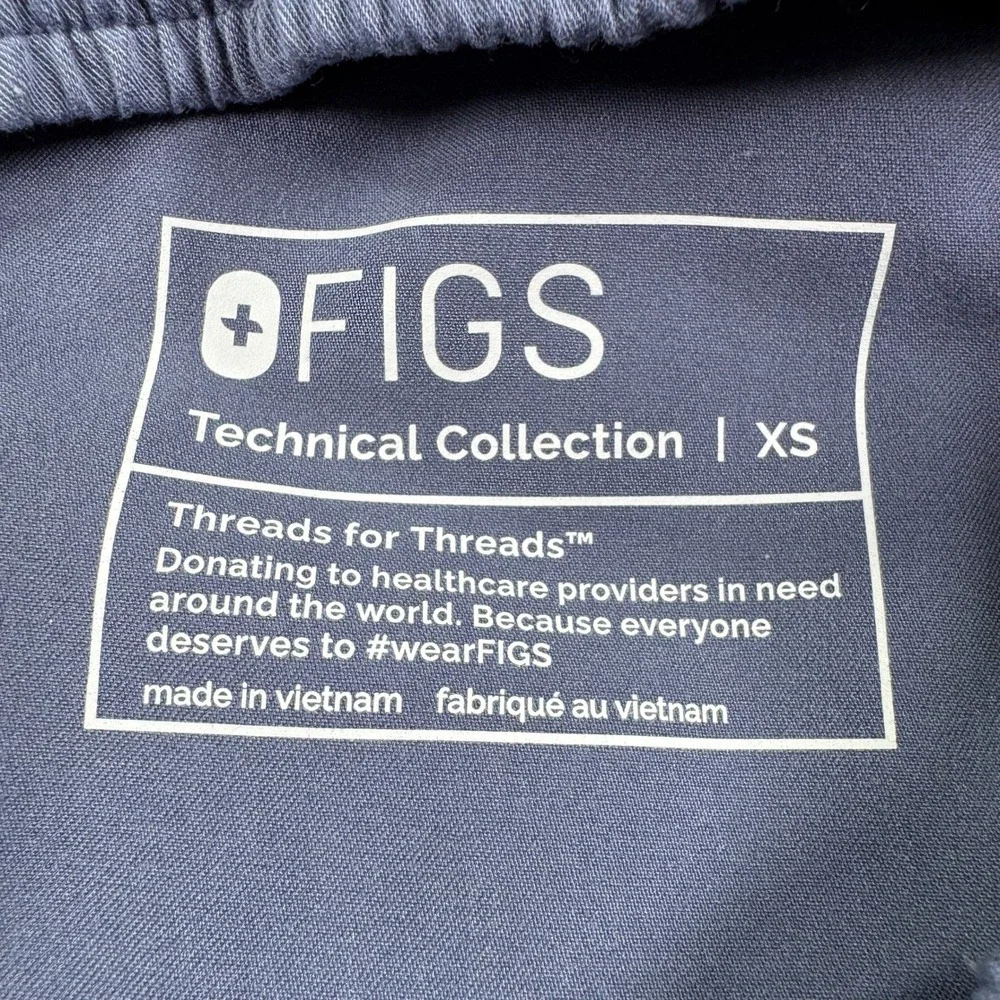 FIGS Men's Jogger Scrub Pants Tansen Blue/Purple XS Elastic Waist Drawstring‎